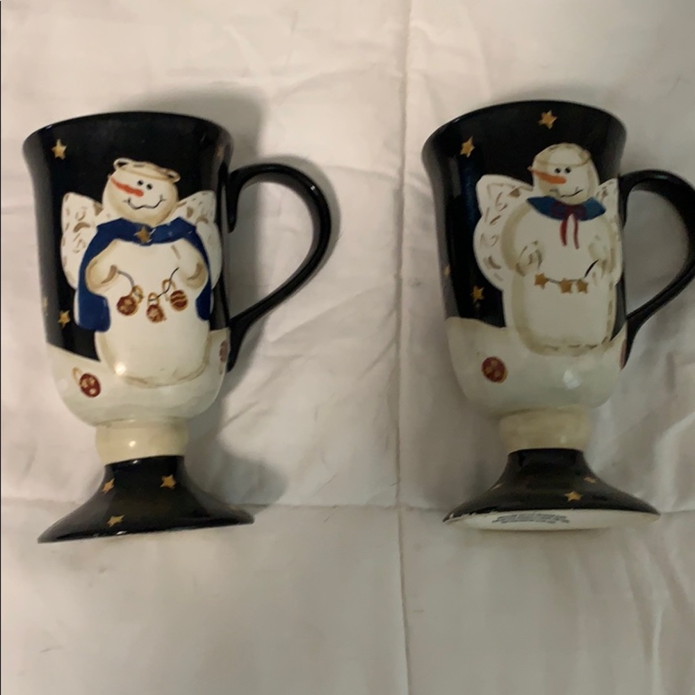 2 Sonoma snowman coffee mugs
